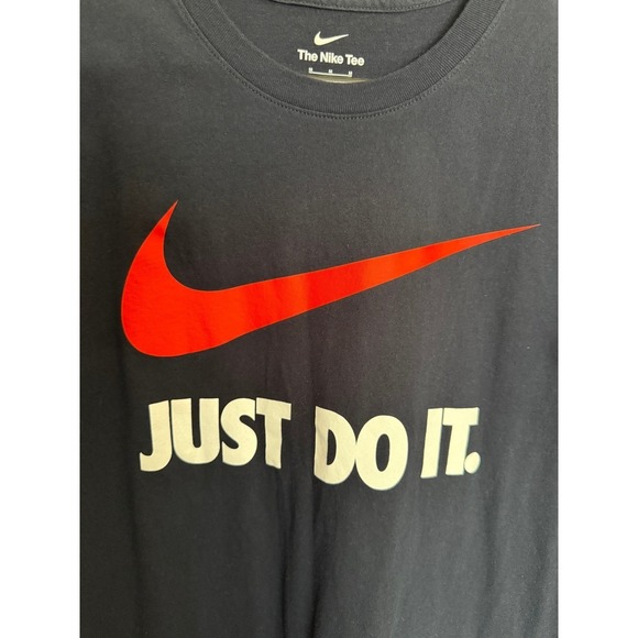 Nike Streetwear Sportswear Men's Navy Blue Just Do It Swoosh T Shirt Medium - Picture 4 of 4